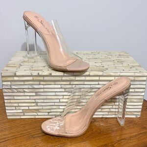 Sheland Clear and Nude Heels